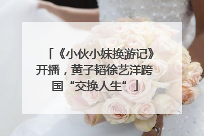 《小伙小妹换游记》开播，黄子韬徐艺洋跨国“交换人生”