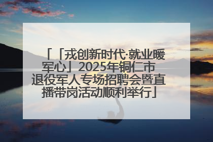 「戎创新时代·就业暖军心」2025年铜仁市退役军人专场招聘会暨直播带岗活动顺利举行