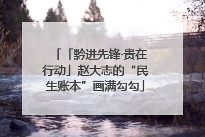 「黔进先锋·贵在行动」赵大志的“民生账本”画满勾勾