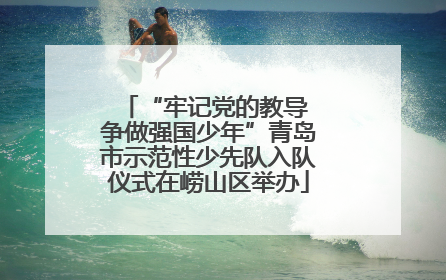 “牢记党的教导 争做强国少年”青岛市示范性少先队入队仪式在崂山区举办