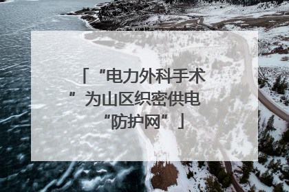 “电力外科手术”为山区织密供电“防护网”