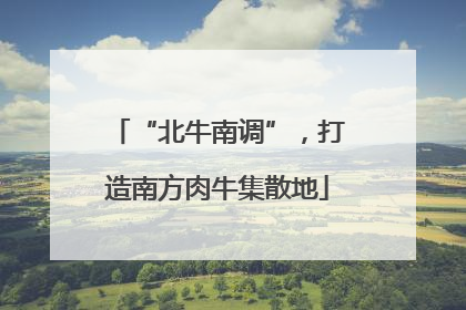 “北牛南调”，打造南方肉牛集散地