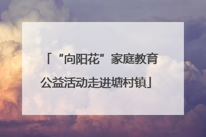 “向阳花”家庭教育公益活动走进塘村镇