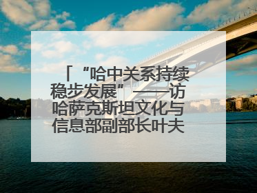 “哈中关系持续稳步发展”——访哈萨克斯坦文化与信息部副部长叶夫根尼·科切托夫