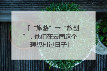 “旅游”→“旅创”，他们在云南这个理想村过日子