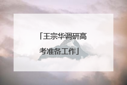 王宗华调研高考准备工作