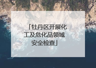 牡丹区开展化工及危化品领域安全检查