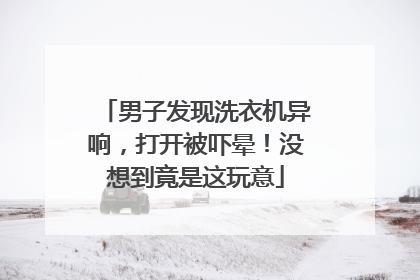 男子发现洗衣机异响，打开被吓晕！没想到竟是这玩意