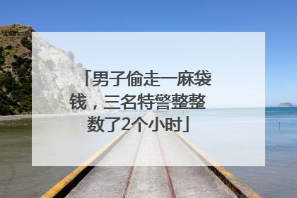 男子偷走一麻袋钱，三名特警整整数了2个小时