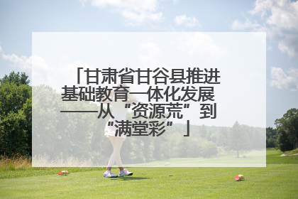 甘肃省甘谷县推进基础教育一体化发展——从“资源荒”到“满堂彩”