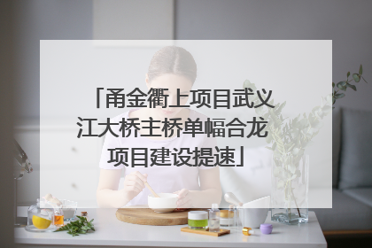 甬金衢上项目武义江大桥主桥单幅合龙 项目建设提速