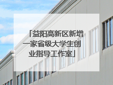 益阳高新区新增一家省级大学生创业指导工作室