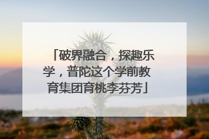 破界融合，探趣乐学，普陀这个学前教育集团育桃李芬芳