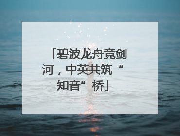 碧波龙舟竞剑河，中英共筑“知音”桥