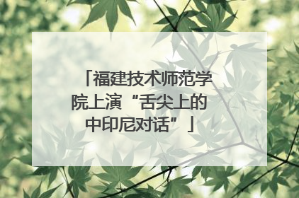 福建技术师范学院上演“舌尖上的中印尼对话”