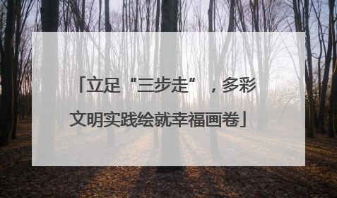 立足“三步走”，多彩文明实践绘就幸福画卷