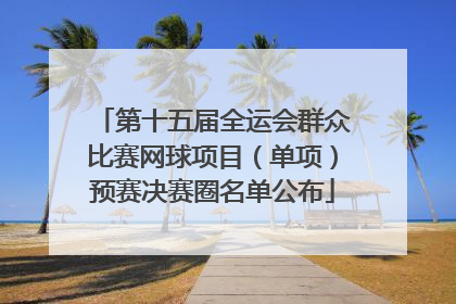 第十五届全运会群众比赛网球项目（单项）预赛决赛圈名单公布