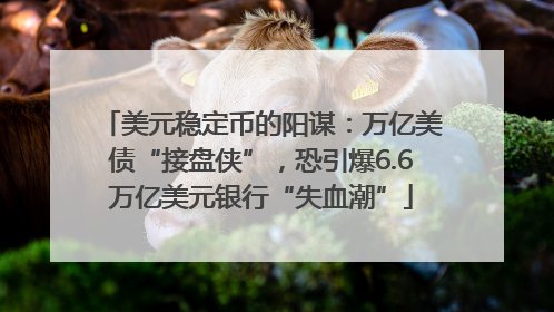 美元稳定币的阳谋：万亿美债“接盘侠”，恐引爆6.6万亿美元银行“失血潮”