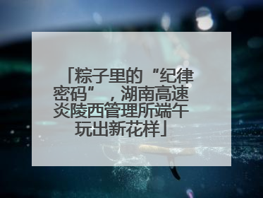 粽子里的“纪律密码”，湖南高速炎陵西管理所端午玩出新花样