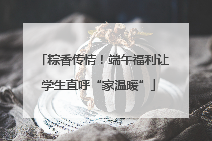 粽香传情！端午福利让学生直呼“家温暖”