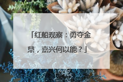 红船观察：勇夺金鼎，嘉兴何以能？