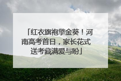 红衣旗袍擎金葵！河南高考首日，家长花式送考藏满爱与盼