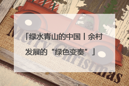 绿水青山的中国丨余村发展的“绿色变奏”