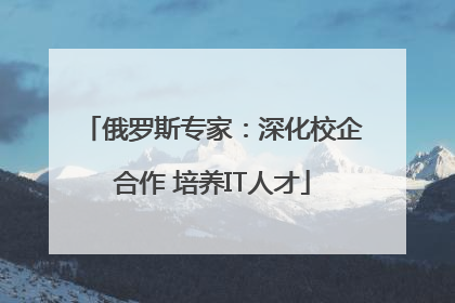 俄罗斯专家：深化校企合作 培养IT人才