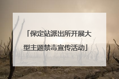 保定站派出所开展大型主题禁毒宣传活动