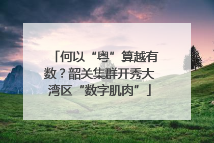 何以“粤”算越有数？韶关集群开秀大湾区“数字肌肉”