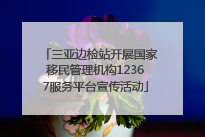三亚边检站开展国家移民管理机构12367服务平台宣传活动