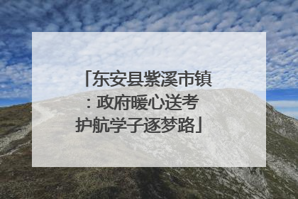 东安县紫溪市镇：政府暖心送考 护航学子逐梦路