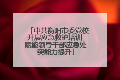 中共衡阳市委党校开展应急救护培训 赋能领导干部应急处突能力提升