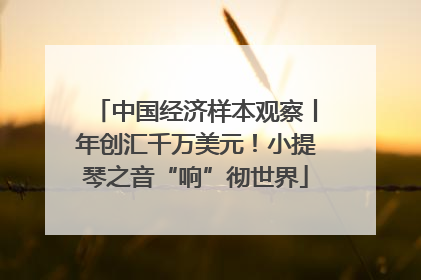 中国经济样本观察丨年创汇千万美元！小提琴之音“响”彻世界