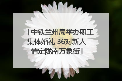 中铁兰州局举办职工集体婚礼 36对新人情定陇南万象街