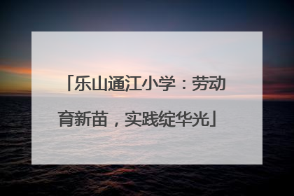 乐山通江小学：劳动育新苗，实践绽华光