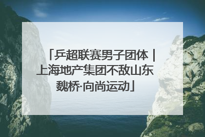 乒超联赛男子团体｜上海地产集团不敌山东魏桥·向尚运动