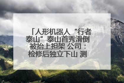 人形机器人“行者泰山”泰山首秀滑倒被抬上担架 公司：检修后独立下山 测试就是为暴露问题