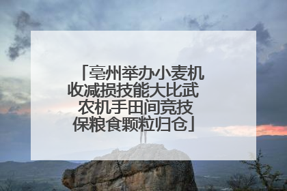 亳州举办小麦机收减损技能大比武 农机手田间竞技保粮食颗粒归仓