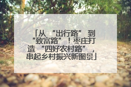 从 “出行路” 到 “致富路”！枣庄打造 “四好农村路”，串起乡村振兴新图景