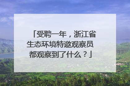 受聘一年，浙江省生态环境特邀观察员都观察到了什么？