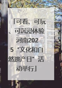 可看、可玩、可沉浸体验 河南2025“文化和自然遗产日”活动举行