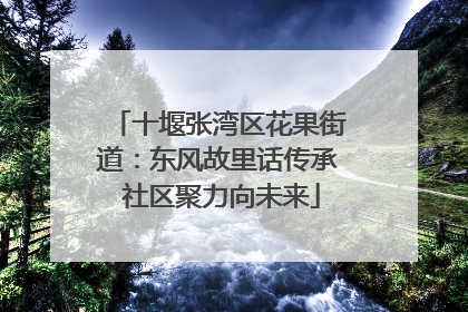 十堰张湾区花果街道：东风故里话传承 社区聚力向未来