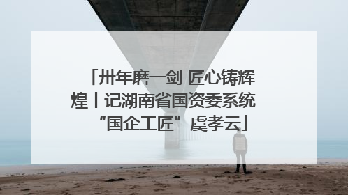 卅年磨一剑 匠心铸辉煌丨记湖南省国资委系统“国企工匠”虞孝云