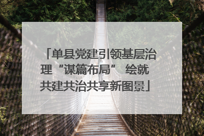 单县党建引领基层治理“谋篇布局” 绘就共建共治共享新图景