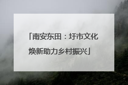 南安东田：圩市文化焕新助力乡村振兴