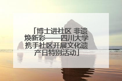 博士进社区 非遗焕新彩——四川大学携手社区开展文化遗产日特别活动