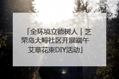 全环境立德树人｜芝罘岛大疃社区开展端午艾草花束DIY活动