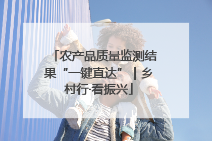 农产品质量监测结果“一键直达”｜乡村行·看振兴