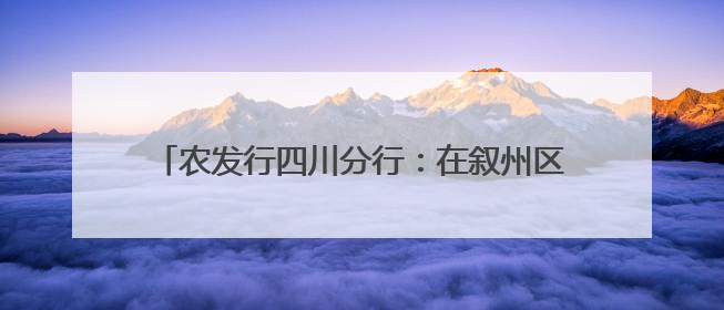 农发行四川分行：在叙州区擦亮“粮食银行”金字招牌